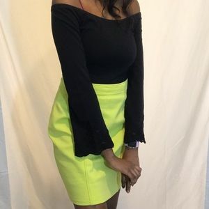 Dana Bachman yellow/ green skirt